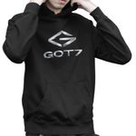 Fashion, accesorii si bijuterii - Copii - Imbracaminte copii - Pulovere si hanorace copii - Hanorac Copii Baieti Got7 Kpop Party, negru, marime XS Copii - Infinity.ro