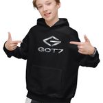 Fashion, accesorii si bijuterii - Copii - Imbracaminte copii - Pulovere si hanorace copii - Hanorac Copii Baieti Got7 Kpop Party, negru, marime XS Copii - Infinity.ro