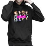 Fashion, accesorii si bijuterii - Copii - Imbracaminte copii - Pulovere si hanorace copii - Hanorac Copii Baieti Aespa Kpop Fest, negru, marime XS Copii - Infinity.ro