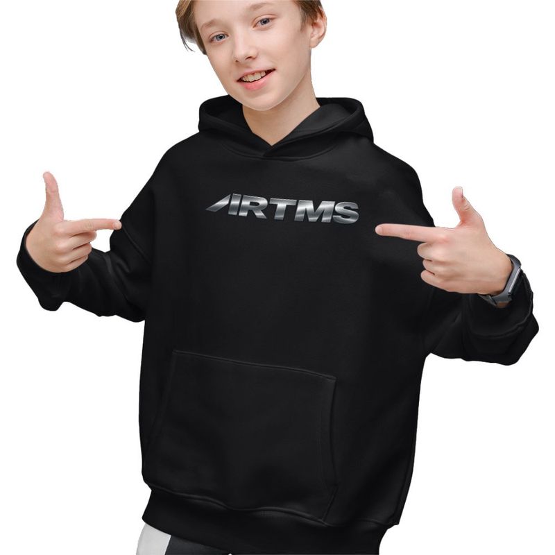 Fashion, accesorii si bijuterii - Copii - Imbracaminte copii - Pulovere si hanorace copii - Hanorac Copii Baieti Artms Merch K-pop, negru, marime XS Copii - Infinity.ro
