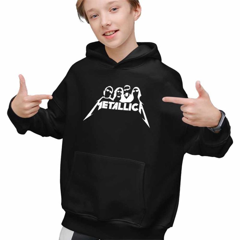 Fashion, accesorii si bijuterii - Copii - Imbracaminte copii - Pulovere si hanorace copii - Hanorac Copii Baieti Metallica Rock Legend Merch, negru, marime XS Copii - Infinity.ro