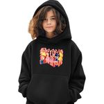 Fashion, accesorii si bijuterii - Copii - Imbracaminte copii - Pulovere si hanorace copii - Hanorac Copii Fete Red Velvet Kpop Merch, negru, marime XS Copii - Infinity.ro