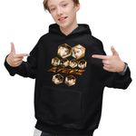 Fashion, accesorii si bijuterii - Copii - Imbracaminte copii - Pulovere si hanorace copii - Hanorac Copii Baieti Ateez Korea Kpop, negru, marime XS Copii - Infinity.ro