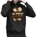 Fashion, accesorii si bijuterii - Copii - Imbracaminte copii - Pulovere si hanorace copii - Hanorac Copii Baieti Ateez Korea Kpop, negru, marime XS Copii - Infinity.ro