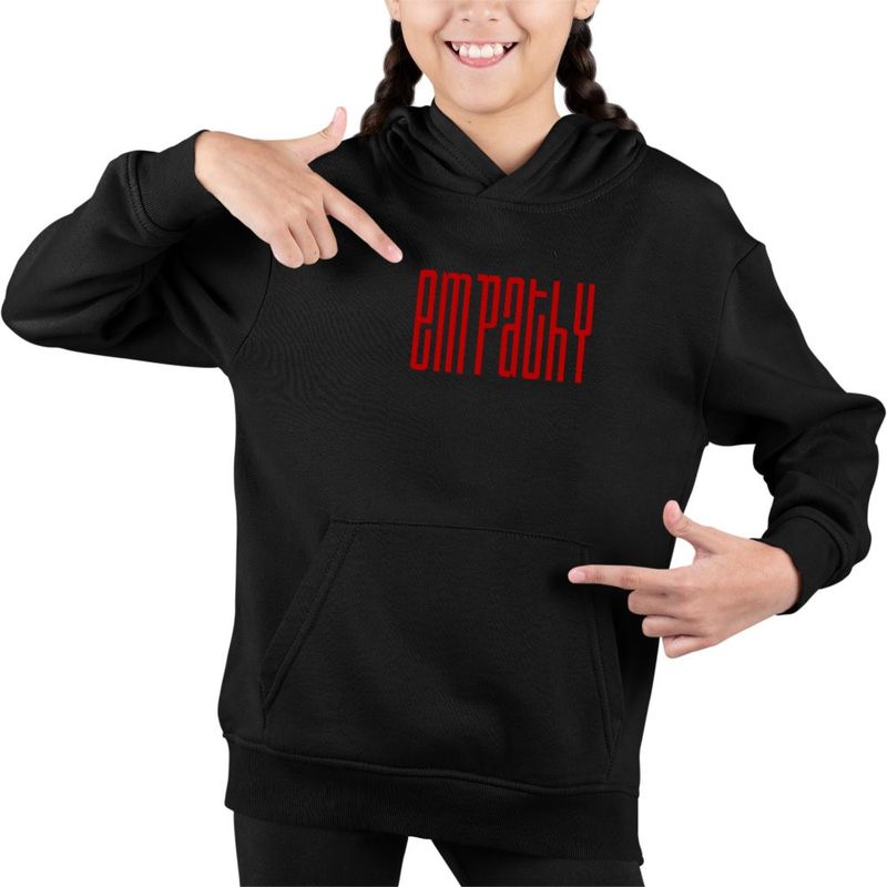 Fashion, accesorii si bijuterii - Copii - Imbracaminte copii - Pulovere si hanorace copii - Hanorac Copii Fete Empathy NCT Kpop Merch, negru, marime XS Copii - Infinity.ro