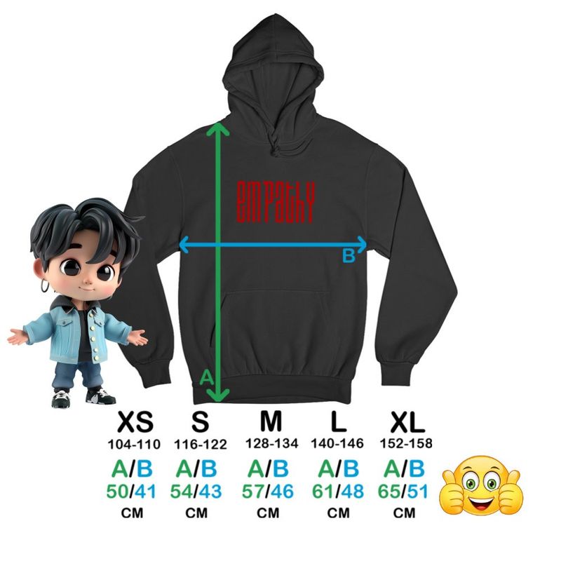 Fashion, accesorii si bijuterii - Copii - Imbracaminte copii - Pulovere si hanorace copii - Hanorac Copii Fete Empathy NCT Kpop Merch, negru, marime XS Copii - Infinity.ro