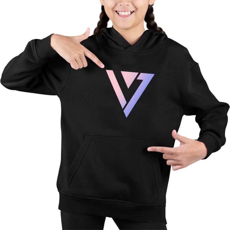 Fashion, accesorii si bijuterii - Copii - Imbracaminte copii - Pulovere si hanorace copii - Hanorac Copii Fete Seventeen Kpop Mingyu Merch, negru, marime XS Copii - Infinity.ro