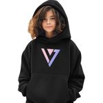 Fashion, accesorii si bijuterii - Copii - Imbracaminte copii - Pulovere si hanorace copii - Hanorac Copii Fete Seventeen Kpop Mingyu Merch, negru, marime XS Copii - Infinity.ro