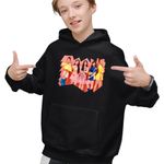 Fashion, accesorii si bijuterii - Copii - Imbracaminte copii - Pulovere si hanorace copii - Hanorac Copii Baieti Red Velvet Kpop Merch, negru, marime XS Copii - Infinity.ro