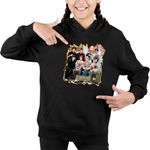 Fashion, accesorii si bijuterii - Copii - Imbracaminte copii - Pulovere si hanorace copii - Hanorac Copii Fete Epex Kpop Party Merch, negru, marime XS Copii - Infinity.ro