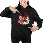 Fashion, accesorii si bijuterii - Copii - Imbracaminte copii - Pulovere si hanorace copii - Hanorac Copii Fete Tomorrow X Together Kpop Merch, negru, marime XS Copii - Infinity.ro