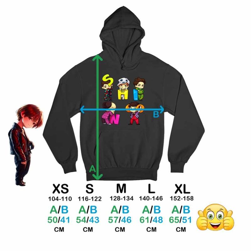 Fashion, accesorii si bijuterii - Copii - Imbracaminte copii - Pulovere si hanorace copii - Hanorac Copii Fete Kpop Shinee K-Pop Huntrix, negru, marime XS Copii - Infinity.ro
