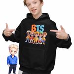 Fashion, accesorii si bijuterii - Copii - Imbracaminte copii - Pulovere si hanorace copii - Hanorac Copii Baieti BTS Arirang Kpop, negru, marime XS Copii - Infinity.ro