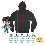 Fashion, accesorii si bijuterii - Copii - Imbracaminte copii - Pulovere si hanorace copii - Hanorac Copii Fete Live Love BTS Bangtan K-Pop, negru, marime XS Copii - Infinity.ro