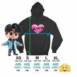 Fashion, accesorii si bijuterii - Copii - Imbracaminte copii - Pulovere si hanorace copii - Hanorac Copii Baieti BlackPink Heart Kpop Merch, negru, marime XS Copii - Infinity.ro