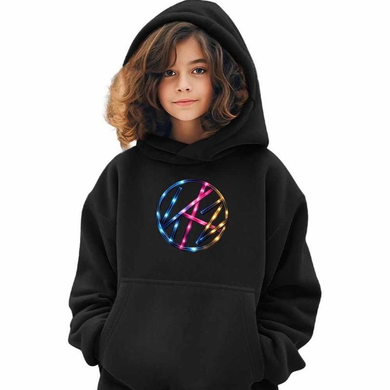 Fashion, accesorii si bijuterii - Copii - Imbracaminte copii - Pulovere si hanorace copii - Hanorac Copii Fete Stray Kids Vibe Kpop Merch, negru, marime XS Copii - Infinity.ro