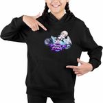 Fashion, accesorii si bijuterii - Copii - Imbracaminte copii - Pulovere si hanorace copii - Hanorac Copii Fete Jeon Somi Ride Kpop, negru, marime XS Copii - Infinity.ro