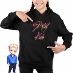 Fashion, accesorii si bijuterii - Copii - Imbracaminte copii - Pulovere si hanorace copii - Hanorac Copii Fete Stray Kids Kpop Merch, negru, marime XS Copii - Infinity.ro