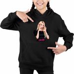Fashion, accesorii si bijuterii - Copii - Imbracaminte copii - Pulovere si hanorace copii - Hanorac Copii Fete Jeon Somi Merch Kpop, negru, marime XS Copii - Infinity.ro