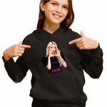 Fashion, accesorii si bijuterii - Copii - Imbracaminte copii - Pulovere si hanorace copii - Hanorac Copii Fete Jeon Somi Merch Kpop, negru, marime XS Copii - Infinity.ro