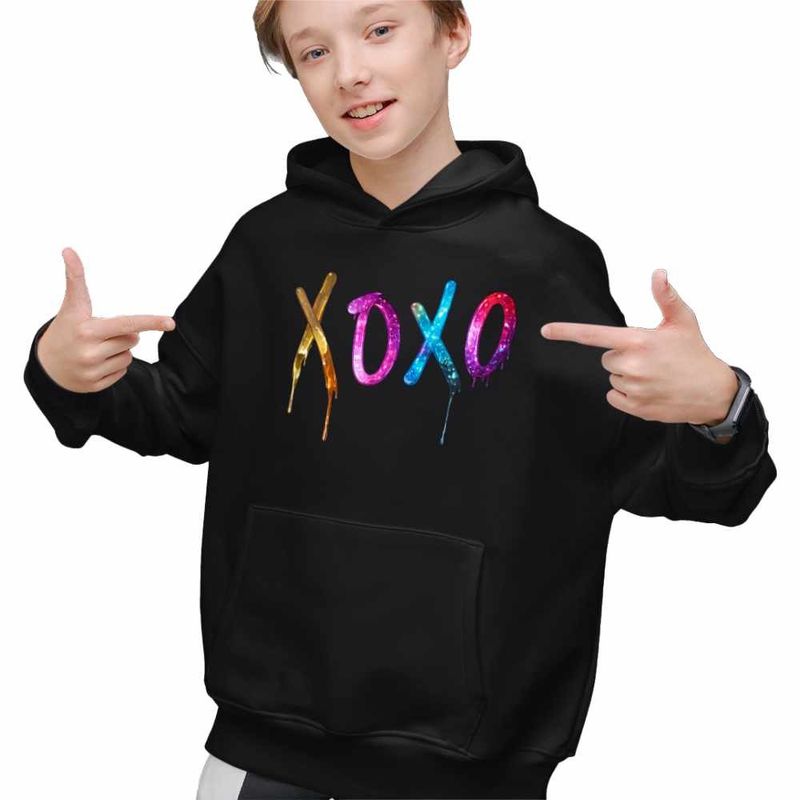 Fashion, accesorii si bijuterii - Copii - Imbracaminte copii - Pulovere si hanorace copii - Hanorac Copii Baieti Xoxo Jeon Somi Merch Kpop, negru, marime XS Copii - Infinity.ro