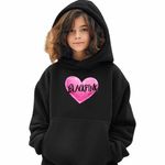 Fashion, accesorii si bijuterii - Copii - Imbracaminte copii - Pulovere si hanorace copii - Hanorac Copii Fete BlackPink Heart Kpop Merch, negru, marime XS Copii - Infinity.ro