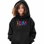 Fashion, accesorii si bijuterii - Copii - Imbracaminte copii - Pulovere si hanorace copii - Hanorac Copii Fete Xoxo Jeon Somi Merch Kpop, negru, marime XS Copii - Infinity.ro