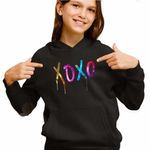 Fashion, accesorii si bijuterii - Copii - Imbracaminte copii - Pulovere si hanorace copii - Hanorac Copii Fete Xoxo Jeon Somi Merch Kpop, negru, marime XS Copii - Infinity.ro