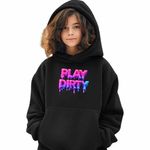 Fashion, accesorii si bijuterii - Copii - Imbracaminte copii - Pulovere si hanorace copii - Hanorac Copii Fete Play Dirty Kpop Jeon Somi, negru, marime XS Copii - Infinity.ro