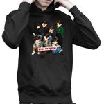 Fashion, accesorii si bijuterii - Copii - Imbracaminte copii - Pulovere si hanorace copii - Hanorac Copii Baieti Kpop Enhypen Cartoon Merch, negru, marime XS Copii - Infinity.ro