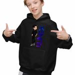 Fashion, accesorii si bijuterii - Copii - Imbracaminte copii - Pulovere si hanorace copii - Hanorac Copii Baieti Xenith DJ Kpop Anime, negru, marime XS Copii - Infinity.ro