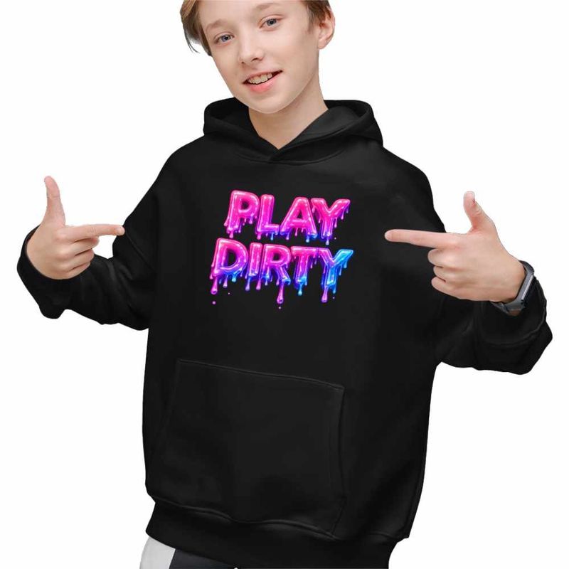 Fashion, accesorii si bijuterii - Copii - Imbracaminte copii - Pulovere si hanorace copii - Hanorac Copii Baieti Play Dirty Kpop Jeon Somi, negru, marime XS Copii - Infinity.ro