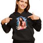 Fashion, accesorii si bijuterii - Copii - Imbracaminte copii - Pulovere si hanorace copii - Hanorac Copii Fete Jeon Somi Vibe Kpop, negru, marime XS Copii - Infinity.ro