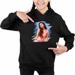 Fashion, accesorii si bijuterii - Copii - Imbracaminte copii - Pulovere si hanorace copii - Hanorac Copii Fete Jeon Somi Vibe Kpop, negru, marime XS Copii - Infinity.ro