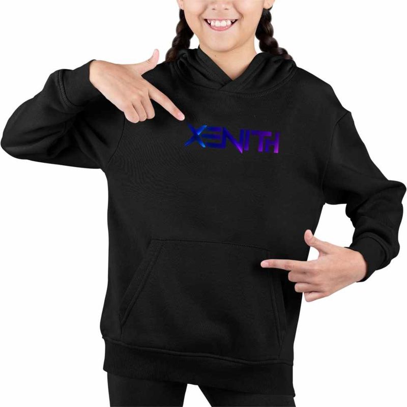 Fashion, accesorii si bijuterii - Copii - Imbracaminte copii - Pulovere si hanorace copii - Hanorac Copii Fete Xenith Kpop Merch, negru, marime XS Copii - Infinity.ro