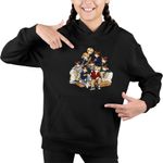 Fashion, accesorii si bijuterii - Copii - Imbracaminte copii - Pulovere si hanorace copii - Hanorac Copii Fete NCT 127 Cartoon Kpop Merch, negru, marime XS Copii - Infinity.ro
