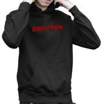 Fashion, accesorii si bijuterii - Copii - Imbracaminte copii - Pulovere si hanorace copii - Hanorac Copii Baieti Enhypen Cool Kpop Merch, negru, marime XS Copii - Infinity.ro