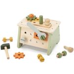 Jucarii, Copii si Bebe - Jucarii si jocuri - Jucarii de rol - Ateliere si bancuri de lucru - Set cutie scule Viga PolarB, lemn, 21 piese, multicolor KID442490 - Infinity.ro