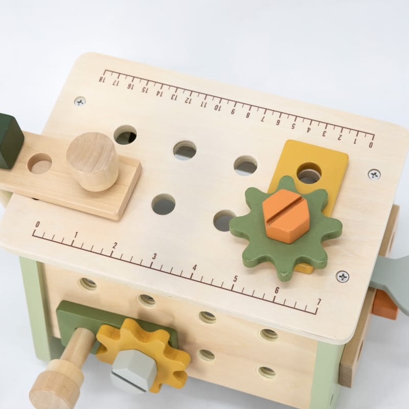 Jucarii, Copii si Bebe - Jucarii si jocuri - Jucarii de rol - Ateliere si bancuri de lucru - Set cutie scule Viga PolarB, lemn, 21 piese, multicolor KID442490 - Infinity.ro