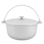 Casa si Gradina - Bucatarie si vesela - Vase pentru gatit - Oale si cratite - Ceaun Tuci din Aluminiu Alimentar cu Capac ROTOR, Capacitate Mare 8L, Grosime Perete/Fund 3 mm - Infinity.ro