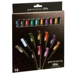 Carti si Birotica - Birotica - Instrumente de scris - Pixuri si stilouri - Set 10 Pixuri cu Gel cu Sclipici Pentonic Glitz LINC, Varf 1.0 mm, Cerneala SSTC Super Smooth, Mina Reincarcabila - Infinity.ro