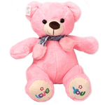 Jucarii, Copii si Bebe - Jucarii si jocuri - Jucarii de plus - Ursulet de plus ,,Te iubesc,, roz, 40-60 cm - Infinity.ro
