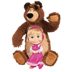 Jucarii, Copii si Bebe - Jucarii si jocuri - Jucarii de plus - Set de jucarii de plus Masha si Ursul - Infinity.ro
