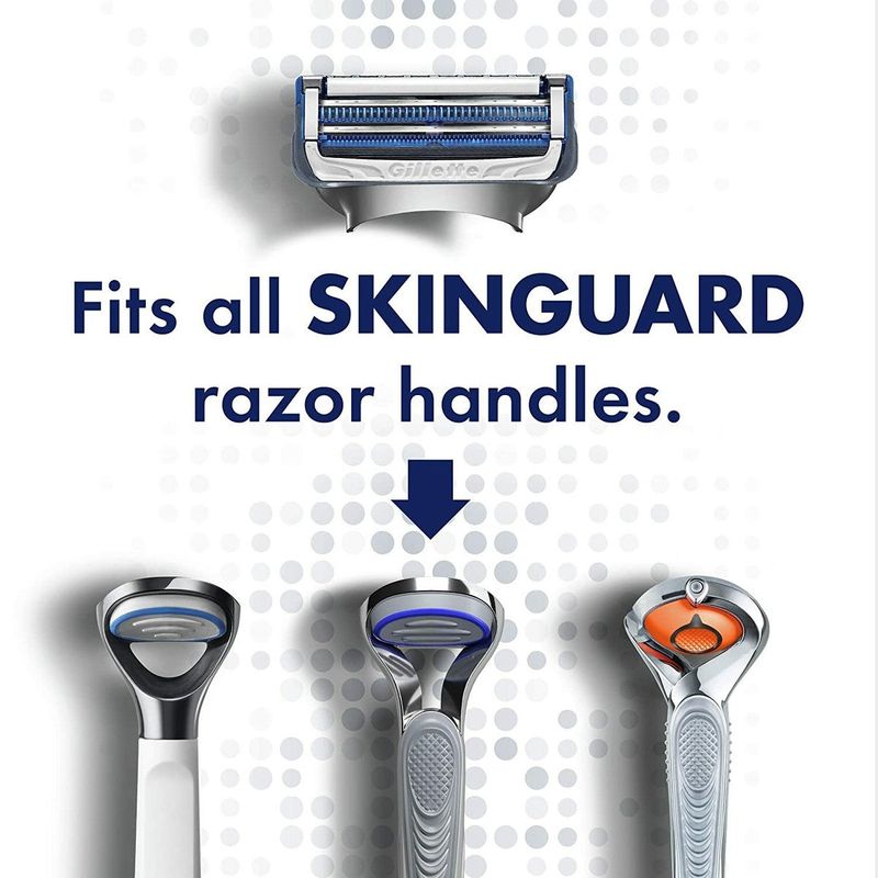 Ingrijire personala si Cosmetice - Aparate & accesorii ingrijire personala - Aparate de ras si tuns - Aparate de ras clasice - Aparat de Ras Gillette SkinGuard Sensitive Power, 2 Lame, Micropulsatii, Maner + 1 Rezerva - Infinity.ro