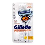 Ingrijire personala si Cosmetice - Aparate & accesorii ingrijire personala - Aparate de ras si tuns - Aparate de ras clasice - Aparat de Ras Gillette SkinGuard Sensitive Power, 2 Lame, Micropulsatii, Maner + 1 Rezerva - Infinity.ro