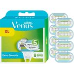 Ingrijire personala si Cosmetice - Aparate & accesorii ingrijire personala - Aparate de ras si tuns - Accesorii aparate de ras - Set 8 Rezerve Aparat de Ras Gillette Venus Extra Smooth cu SkinElixir, 5 Lame, pentru Femei - Infinity.ro