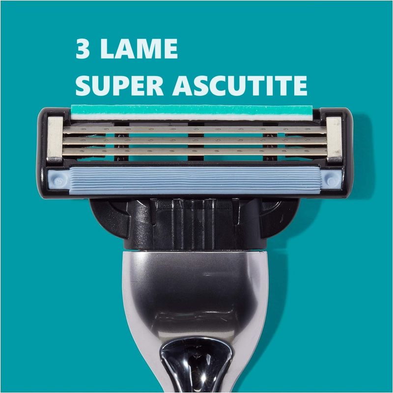 Ingrijire personala si Cosmetice - Aparate & accesorii ingrijire personala - Aparate de ras si tuns - Accesorii aparate de ras - Rezerve Aparat de Ras Gillette Mach3 Manual, 3 Lame, Set 12 Bucati - Infinity.ro