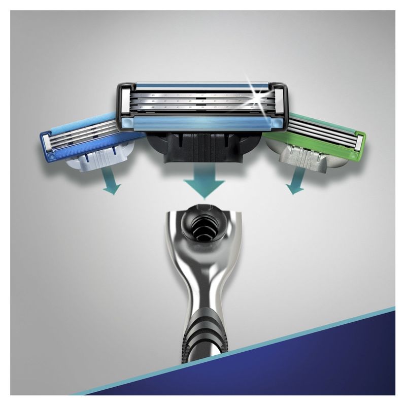 Ingrijire personala si Cosmetice - Aparate & accesorii ingrijire personala - Aparate de ras si tuns - Accesorii aparate de ras - Rezerve Aparat de Ras Gillette Mach3 Manual, 3 Lame, Set 12 Bucati - Infinity.ro