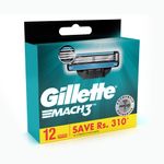 Ingrijire personala si Cosmetice - Aparate & accesorii ingrijire personala - Aparate de ras si tuns - Accesorii aparate de ras - Rezerve Aparat de Ras Gillette Mach3 Manual, 3 Lame, Set 12 Bucati - Infinity.ro