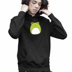 Fashion, accesorii si bijuterii - Copii - Imbracaminte copii - Pulovere si hanorace copii - Hanorac Copii Baieti Squish mallows Broscuta Broasca, negru, marime XS Copii - Infinity.ro